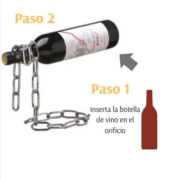 Estante de vino en forma de cadena