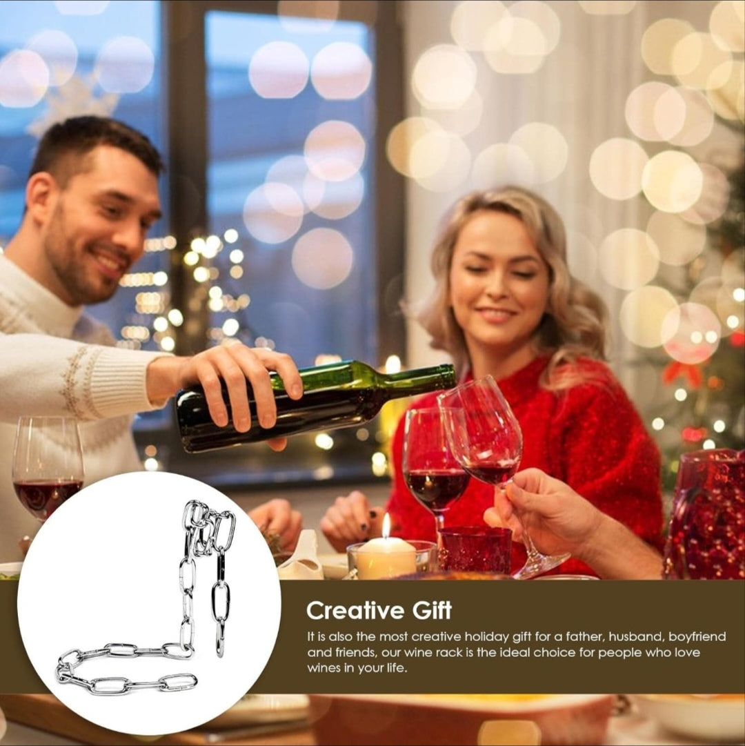 Estante de vino en forma de cadena